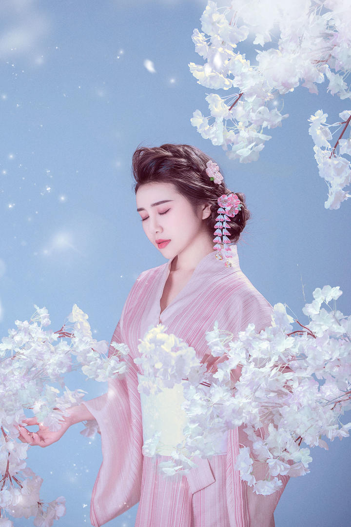 4K唯美日本和服美女赏花壁纸图片集